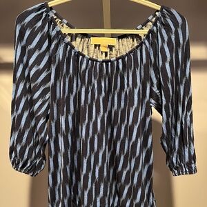 MICHAEL Michael Kors Black and Blue Top